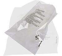 100 bolsas de plástico de celofán transparente autosellantes (tamaño: 8 x 10 pulgadas), bolsas de polietileno transparentes con advertencia de asfixia en 5 idiomas, bolsas de exhibición para ropa