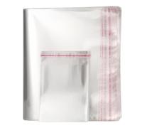 100 bolsas de plástico OPP autoadhesivas, bolsas planas transparentes de celofán, bolsas de celofán transparentes para embalaje, documentos, camisetas (35 x 45 cm)