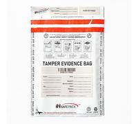 100 bolsas de seguridad para depósitos de bolsillo, color blanco autosellado, transparente para proteger efectivo, pruebas físicas (9 x 12)