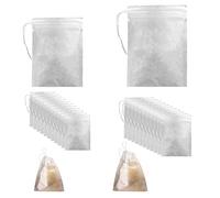 100 bolsas de té vacías, filtros de especias, Bolsa de té con cuerda de tracción, bolsas de té de papel, para almacenar café, flores secas, hierbas (6 * 8 cm y 5 * 7 cm, 50 cada una)