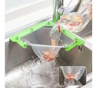 100 bolsas filtrantes desechables para fregadero con soporte y cinta adhesiva, redes triangulares de cocina para residuos alimentarios, bolsas de filtro suspendidas para residuos de frutas y verduras