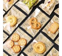 100 bolsas para empaquetar galletas, bolsas para sellar snacks de té de , de snacks de dulces, bolsas vacías para empaquetar galletas crujientes de nieve, para hornear
