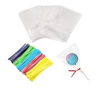 100 bolsas pequeñas de celofán, bolsas crujientes de arroz OPP de 3 x 4 para regalo, dulces, pasteles, fiestas de cumpleaños, galletas, Navidad, Año Nuevo, boda, fiesta (3 x 4 pulgadas)