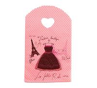 100 bolsas pequeñas de plástico de 5 x 8 pulgadas, bolsas de compras, bolsas de venta al por menor, bolsas de regalo con asas troqueladas, vestido rosa (más patrones disponibles)