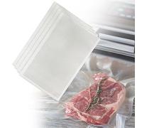 100 bolsas profesionales de 20 x 30 cm, bolsas de vacío para envasadora al vacío y envasadora de alimentos, sin BPA, ranuras de aire grabadas, reutilizables, resistentes a la rotura