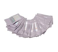 100 Bolsas Resellables a Prueba de Olores, Bolsas de Mylar con Ventana Transparente, Bolsa de Embalaje Holográfica a Prueba de Olores, Bolsas Resellables con Cremallera, (Púrpura)