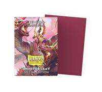 100 Bolsitas Sleeve Dragón Shiel Mate - Rojo / Dorado 25 Aniversario Mtg Magic