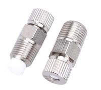 100 boquillas nebulizadoras, cabezales de repuesto de latón con filtro, pulverizador atomizador de alta presión for sistemas de refrigeración exteriores, 1/8" NPT(0.2mm Orifice Dia)