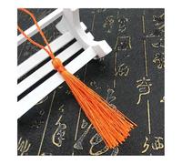 100 borlas de marcador con flecos cepillo hecho a mano mini borlas artesanales con bucles para manualidades y manualidades accesorios para hacer joyas (borla naranja)
