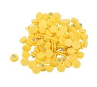 100 botas de crampón antideslizantes de repuesto, tacos de hielo de acero con tracción de nieve roscada, zapatos de senderismo y botas de trabajo (tacos amarillos)