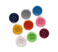 100 botones clásicos de resina de 4 agujeros para coser, scrapbooking, ropa, manualidades, accesorios hechos a mano, tarjetas, decoración, 10-15 mm (A-12,5 mm)