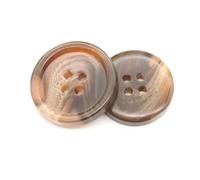 100 botones de resina para chaquetas y abrigos de hombre: botones redondos de cuatro agujeros, accesorios de costura,B,15 mm