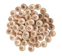 100 botones redondos de madera de 15 mm, hechos a mano, con botones de amor, tejidos decorativos, botones de punto cárdigan de bebé para coser decoraciones de regalos hechas a mano