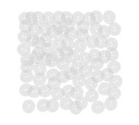 100 Botones Transparentes de Doble Orificio - Redondos de Ojo de Pez para Herramientas de Costura, Accesorios de Ropa, Decoración de Bricolaje (15