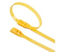 100 bridas autobloqueables, 350 mm x 8 mm para una gestión segura y eficiente de cables (100 unidades, amarillas)