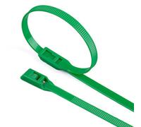 100 bridas autobloqueables, 350 mm x 8 mm para una gestión segura y eficiente de cables (verde, 100 unidades)
