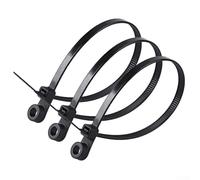 100 bridas de nailon con montaje de agujero de tornillo, diseño de bucle de bloqueo automático para una agrupación segura de cables e instalación estable, tamaño de 4 x 100 mm para uso doméstico y de