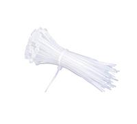 100 bridas de plástico, bridas eléctricas, bridas para cables de 2,5 mm de ancho, para atar cables (2,5 x 150 mm, blanco)