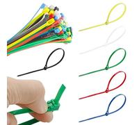 100 bridas reutilizables de 300 x 5 mm, bridas resistentes a los rayos UV, coloridas, resistentes al calor, juego de colores para el hogar y la oficina organizador de cables