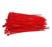 100 bridas rojas 100 mm x 2,5 mm artesano calidad cable ties corto 8,1 kg fuerza de tracción