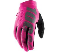 100% Brisker Guantes de bicicleta para damas, rosa/negro, Talla M