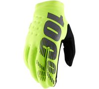 100% Brisker Guantes de bicicleta para jóvenes, amarillo/negro, Talla S