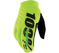 100% Brisker MX Guantes, Amarillo/negro neón, Talla 2XL