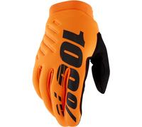 100% Brisker MX Guantes, naranja/negro, Talla L