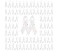 100 broches oficiales de cinta para concienciación sobre el cáncer de mama, insignias de bienestar público para mujeres, adornos de fiesta de caridad, broches de cinta, talla única, como se describe