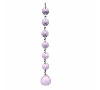 100 cadenas rosa 20 mm cristal prisma bola octágono perlas cadenas de vidrio cristal filamento guirnalda DIY atrapasoles para regalo de boda