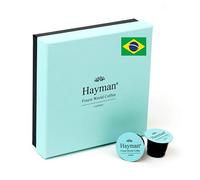 100% Café Fazenda Sao Paulo de Brasil recién tostado, 20 cápsulas de café