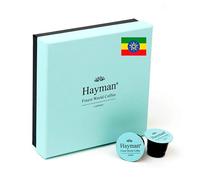 100% Café Yirgacheffe de Etiopía recién tostado, en cápsulas compatibles con máquinas Nespresso® Original Line - Preciosa caja con 20 cápsulas de café
