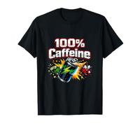 100% Cafeína 0% Errores Depurando Humor Gráfico Camiseta