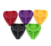 100 cajas de púas de guitarra, accesorios de guitarra, cajas de púas en forma de corazón, cajas de púas de triple esquina, colores aleatorios