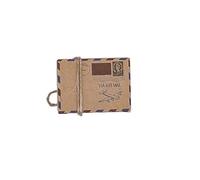 100 cajas de regalo de papel kraft vintage con temática de viaje, avión, correo aéreo, cajas de embalaje de regalo, recuerdos de boda (sin colgante)