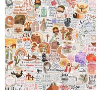 100 calcomanías con versículos de la Biblia, calcomanías religiosas cristianas inspiradoras de Jesús, calcomanías motivacionales impermeables para botella de agua, laptop, monopatín, equipaje