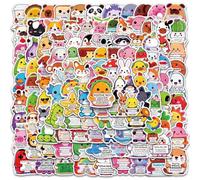 100 calcomanías de afirmación de salud mental, calcomanías de vinilo con cita positiva de animales lindos para botellas de agua y portátiles, paquete de calcomanías de cuidado personal para adultos y