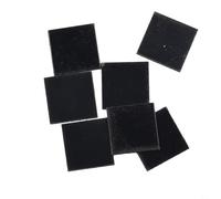 100 calcomanías de espejo de cristal de 20 x 20 mm, azulejos cuadrados pequeños para decoración de pared de discoteca, proyectos de manualidades, cocina, baño, dormitorio (negro)