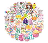 100 calcomanías de Pascua con dibujos animados de conejitos y huevos para botella de agua, diario, funda de teléfono, laptop, niños, gratificante, Pascua extraíble