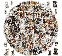 100 calcomanías de perro lindo, calcomanías de vinilo impermeables para niños, adolescentes, portátiles, botella de agua, cuaderno, equipaje, monopatín, teléfono