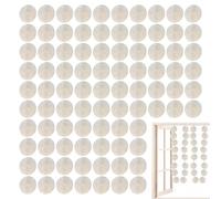 100 Capiz Shells - 2 Inch Bulk Natural Crafting Supply | 5cm Round Perforated Shells With Two Holes | For Jewelry Making, Home Decor & Handicrafts, Polished DIY Beach Wedding Decorations