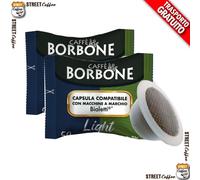100 Cápsulas Café borbone Mezcla Light Blue Y Dek Compatible Bialetti