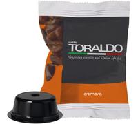 CAFFÈ TORALDO | Compatible A Modo Mio* | CAPSULA | Café seleccionado, Tostado y Tostado en Italia | Excelencia del Café Napolitano (Mezcla Cremosa, 100 Unidades)