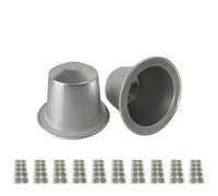 100 cápsulas de café desechables de café vacías de aluminio con tapas, herramienta para hacer café, cápsulas reutilizables de papel de aluminio, una sola porción