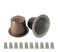 100 cápsulas de café desechables de café vacías de aluminio con tapas, herramienta para hacer café, cápsulas reutilizables de papel de aluminio, una sola porción