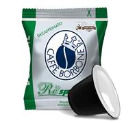 100 Cápsulas Decaffeinate Caffè Borbone Mezcla Dek Compatible Sistema Nespresso