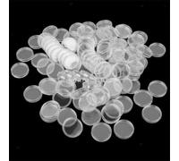 100 cápsulas para monedas de 35 mm, cápsulas de plástico redondo transparente para monedas, cápsulas transparentes para monedas, 100 piezas para proteger y mostrar tu colección de monedas