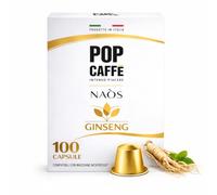 100 cápsulas POP CAFFE' compatibles con Nespresso Ginseng