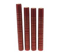 100 Cápsulas termocontraíbles de PVC para botellas de vino de 32 mm, color burdeos (tiras superiores doradas)