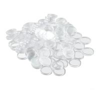 100 cápsulas transparentes para monedas para rondas de 21 mm, cajas de almacenamiento de plástico duro transparente con tapa de cierre a presión para exhibición y protección de coleccionables de cobre